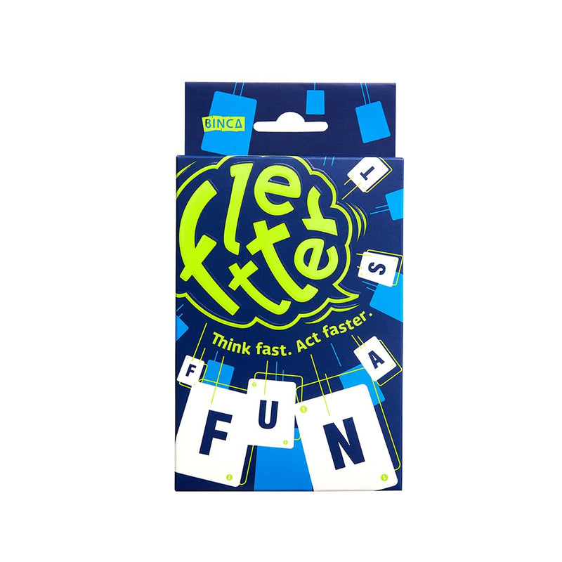 Binca Fletter Word Game, Card Game for All Ages Kids, Teens and Adults, Improves Vocabulary in a Fun Way, Perfect Gift for Ages 5,6,7,8 (2-4 Player)