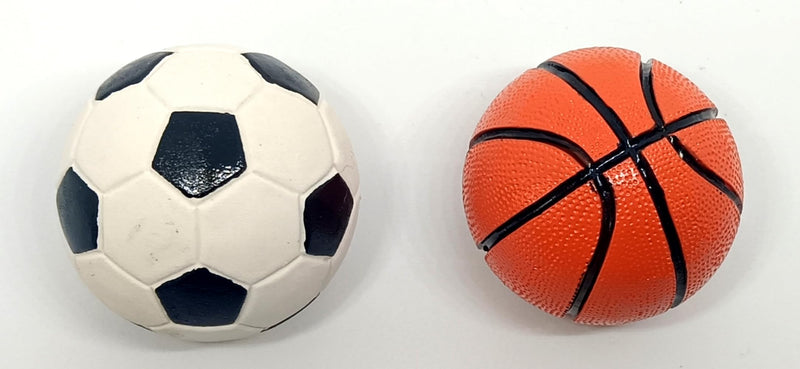 Temple Trees Foot Ball and Basket Ball (Set of 2) Fridge Magnet