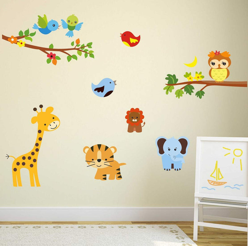 Tuffuk Animals Large Vinyl Wallstickers for Home Decorations(100 cm x 80 cm)5TZ302