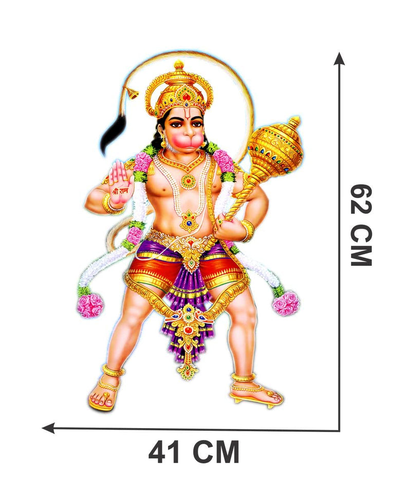 Decor Kraft Shri Hanuman Wall Sticker & Decal,Size- 63 Cm X 32 Cm,Religious