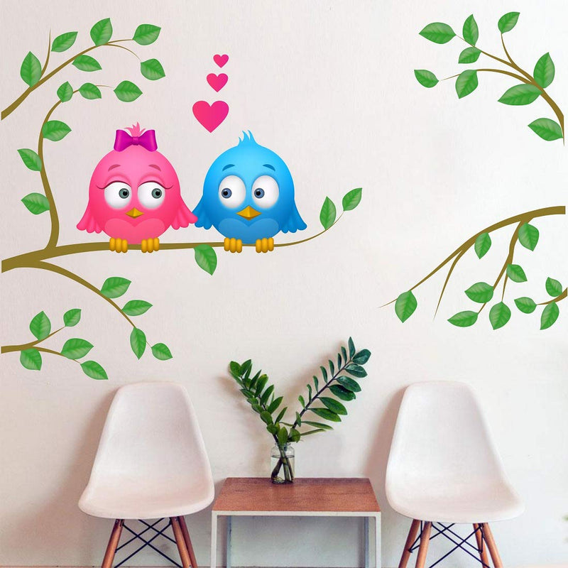 Tuffuk Birds Large Vinyl Wallstickers for Home Decorations(60 cm x 60 cm)5TZ265