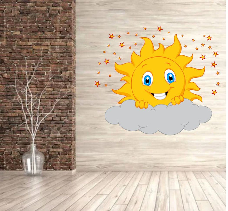 Delight Art Happy Sunrise Wall Sticker Size - (52 * 63) cm Model id - (DAMC00272L)