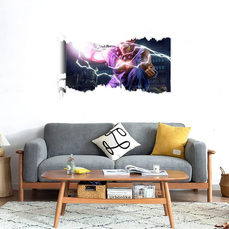 GADGETS WRAP Printed Wall Decal Sticker Scratched Paper Style Wall Decal (90cm x 50cm) - Tekken 7 Akuma