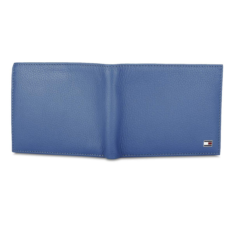 Tommy Hilfiger Becken Leather Global Coin Wallet for Men - Bright Cobalt, 4 Card Slots