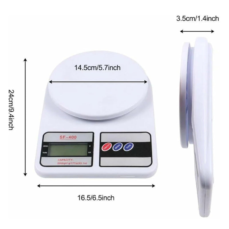 SKADIOO Weighing scale, Weight Machine for Kitchen, Kitchen Weighing Scale,SF-400 Weight Machine for Shop, Food Weighing Scale, Multipurpose Portable Electronic Digital Weighing Scale Weight Machine