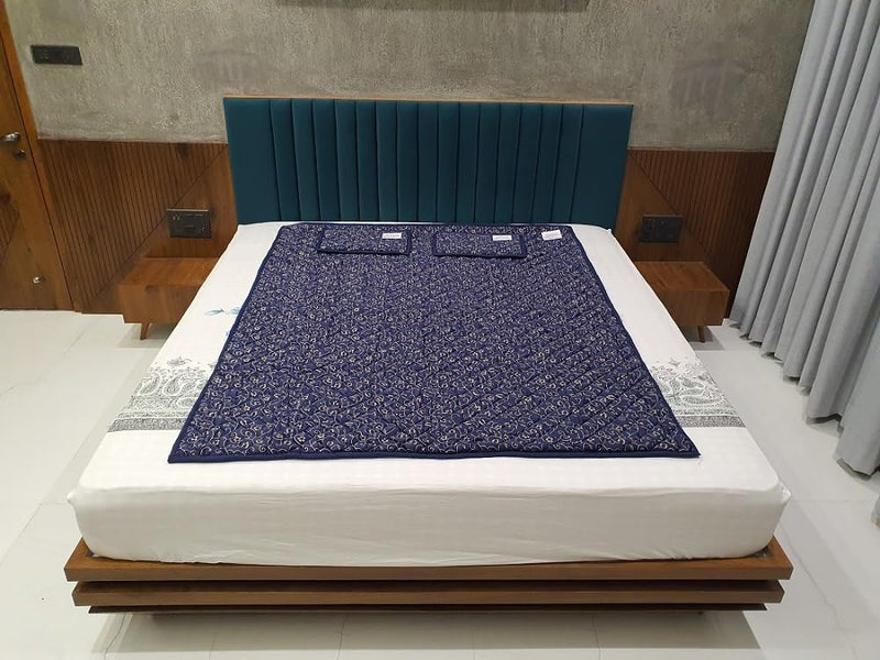 Bio Magnetic Mattress Topper/Pad Blue (5x6 feet) & with 2 Pillow Pad Magnetic Therapy