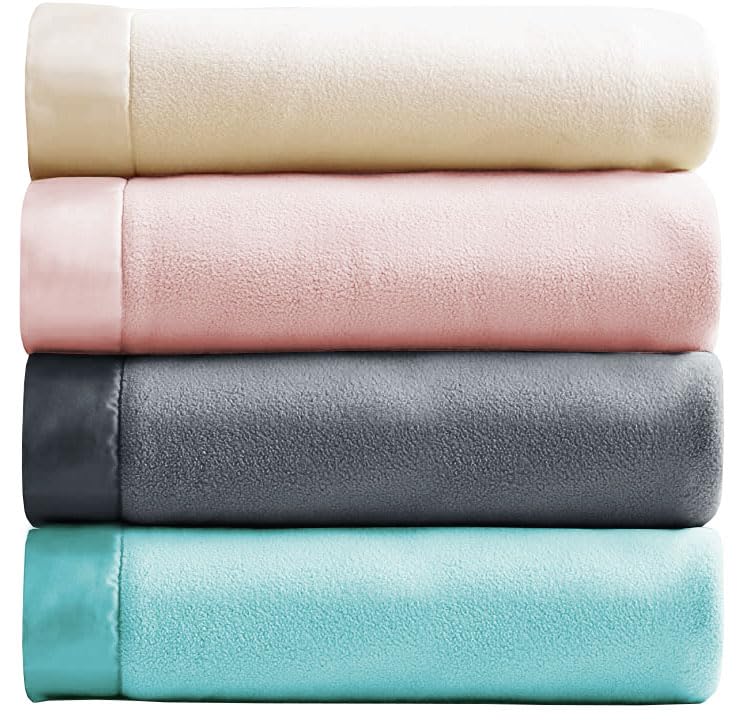 BSB HOME® True North Luxury Micro Fleece Blanket for Single Bed (60 x 86 inches) |Ultrasoft & Lightweight Antipilling Blanket with Satin Piping Border - 250 GSM |Double - 152x220 cms|Aqua