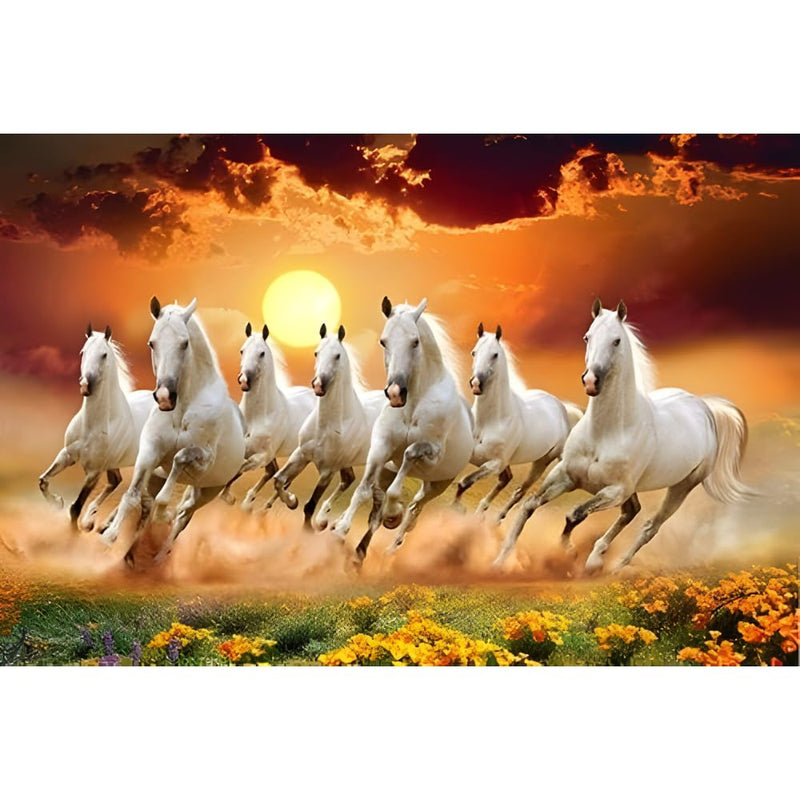 Craft Shipper Running Horse Wall Sticker 18x27 inch Painting Wall Sticker for Home Decoration Living Room - Self-Adhesive Sticker