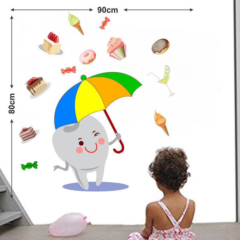 Wallstick Happy Dentel wallstickers (Vinyl 90 cm x 80 cm)