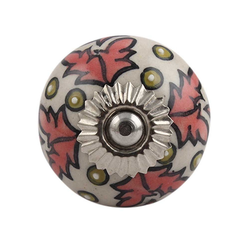 Indian-Shelf Pack of 15 Peach Door Handles- Ceramic Drawer Pull- Round Door Pull- Floral Drawer Knob- Dresser Knob- Dresser Knobs for Girls- Drawer Pulls Knobs- Modern Farmhouse Cabinet Pulls