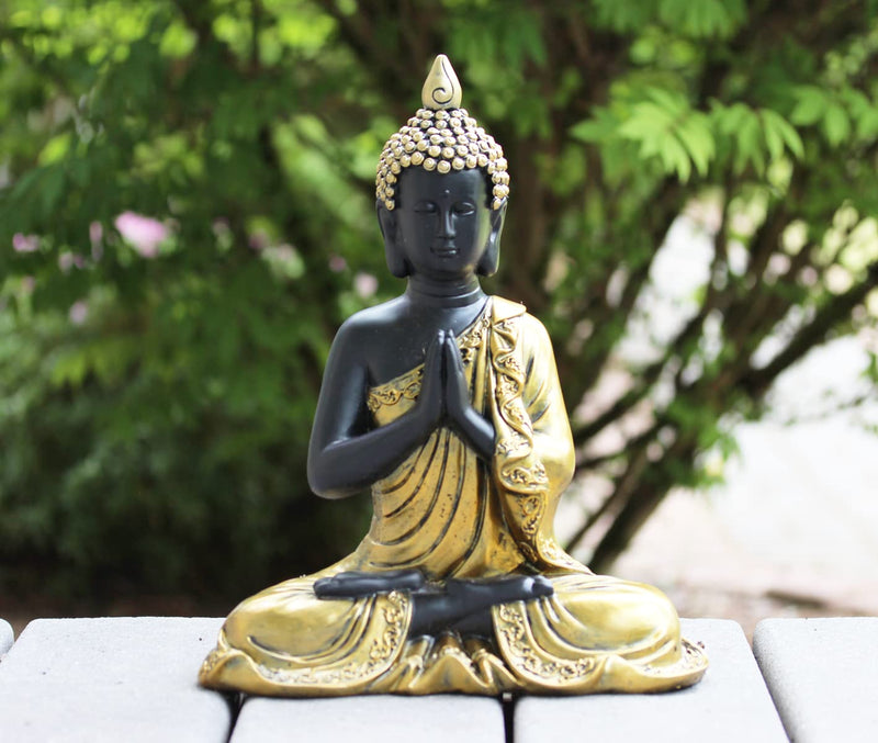 Seraphic 13" Golden Meditation Buddha Statue