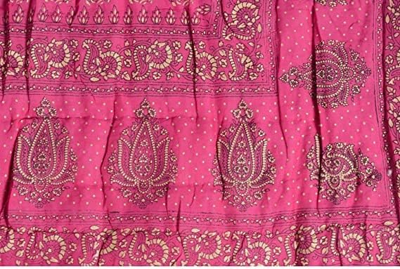 fashhub World Famous Jaipuri Light Weight Pure Cotton Traditional Rajasthani Print Multi Colour Single Bed Quilt/Razai/Rajai (Pink, Single Bed)