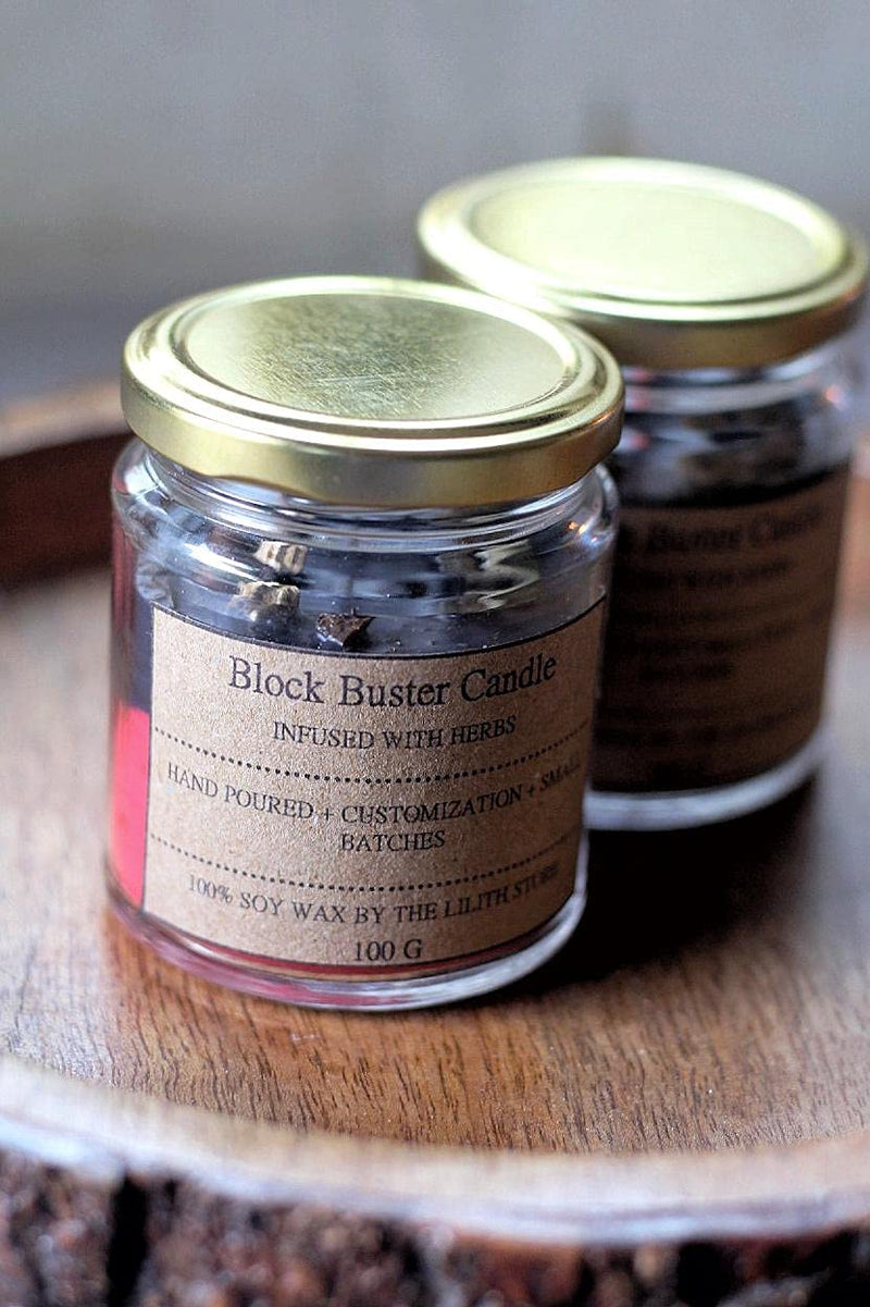 Block Buster Candle - 100 g Soy Wax | Ritual Candle | Wiccan Candle