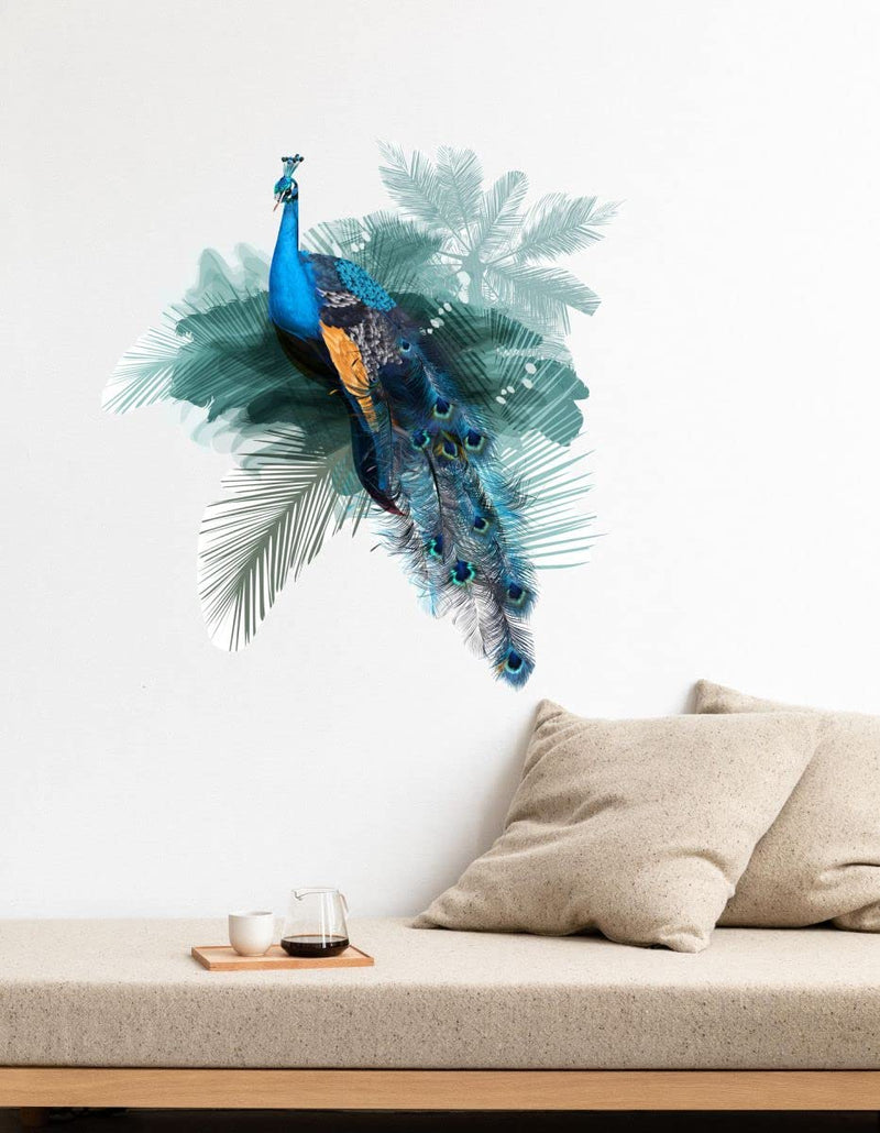 Decor Kraft Peacock Wall Sticker & Decal,Size- 50 Cm X 38 Cm,Bird