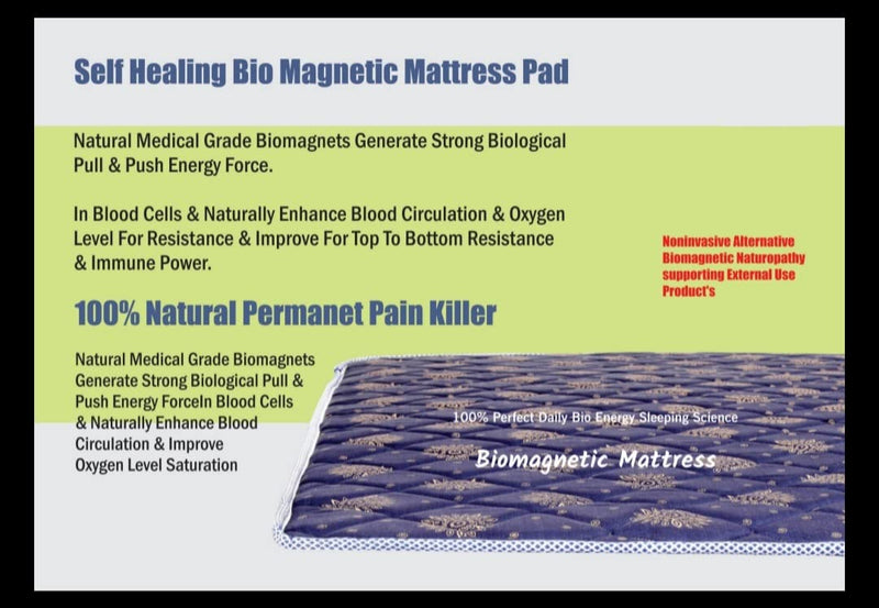 Jay GELAMBE Bio Magnetic Mattress Topper/Pad & with 1 Pillow Pad Magnetic Therapy Biomagnetic Mattress (Maroon,5X6)