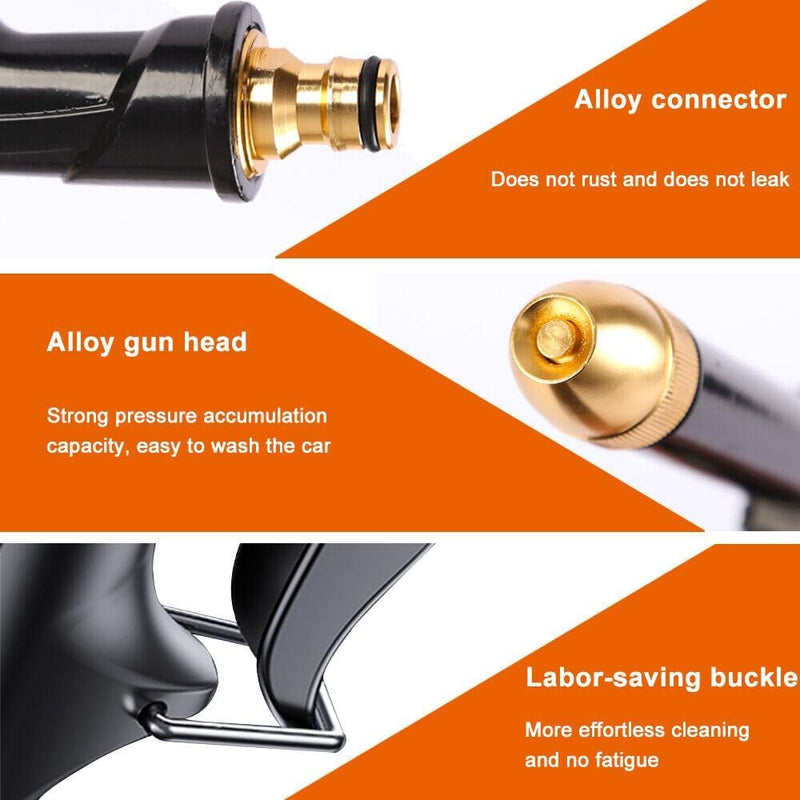 BUYERZONE High Pressure Water Spray Gun Nozzle for Car,Bike,Gardenening,Plants | Car Washer & Water Hose Nozzle Pipe Connector Outdoor, Dust Removal Jet Sprayer Trigger Gun for Pressure Washer Booster