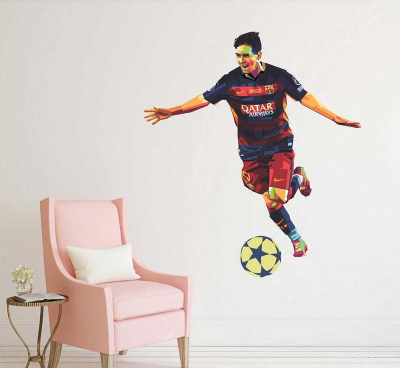 Tuffuk Messi Large Vinyl Wallstickers for Home Decorations (80 cm x 90 cm)5TZ318