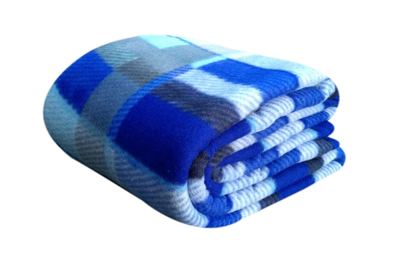 Wish & Furnish Single Bed Size Fleece Blanket/Quilt Cover(Single, Blue), Set of 1 Pc, skin_friendly