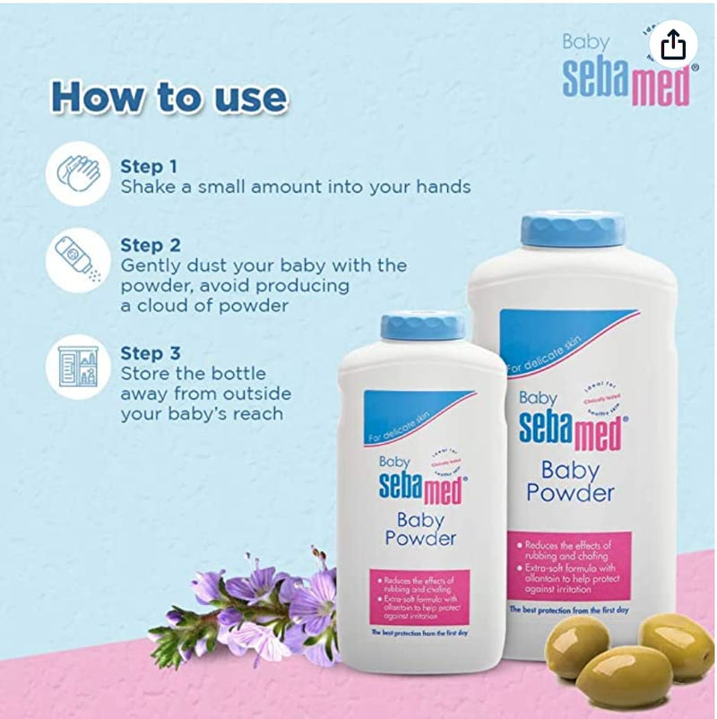 Sebamed Baby Powder 200g |With Olive Oil and Allantoin| For delicate skin