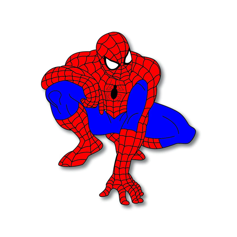 Bhai Please Spiderman Wooden Fridge Magnet (Pack of 1) Fun Comic Character Gift and Decoration