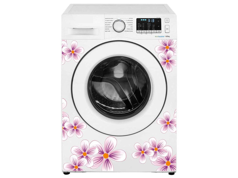 DivineDesigns™ Dandelion Purple Flowers Washing Machine Sticker (Size :- 22 X 33 inch) Stickers for Washing Machine/Cloth Machine/and All Decorative Stickers