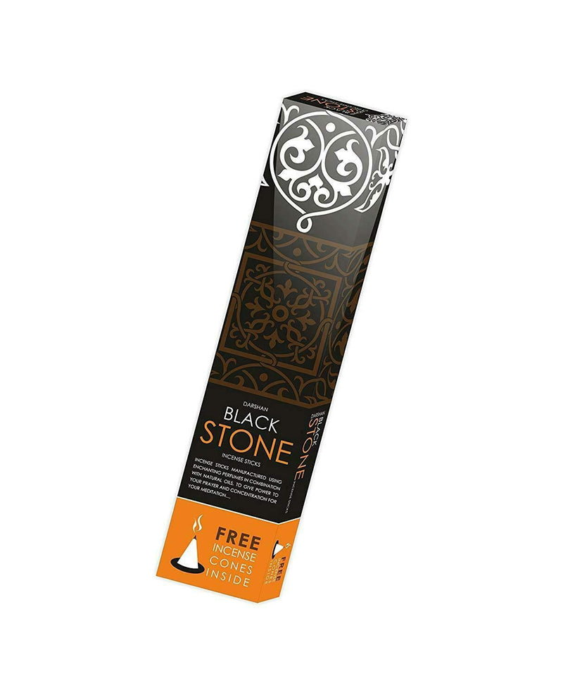 Blackstone Bamboo Incense Sticks (9 x 1.5 x 24 cm, Black)