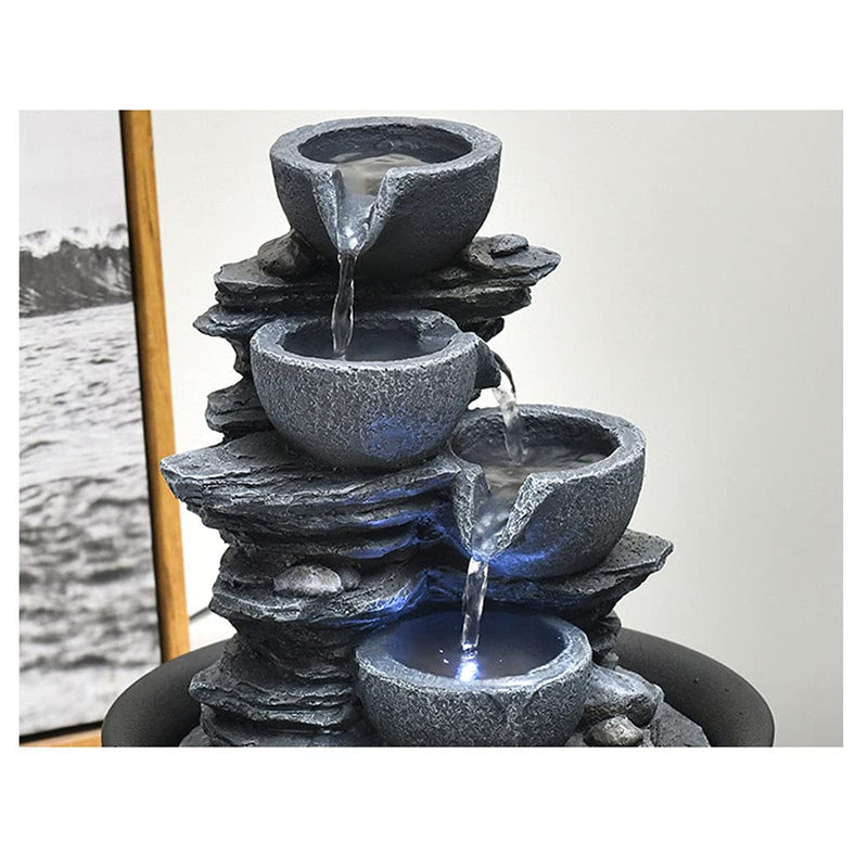 ATORSE® Water Fountain Fortune Feng Shui Waterfall Bedroom Ornaments Arts E