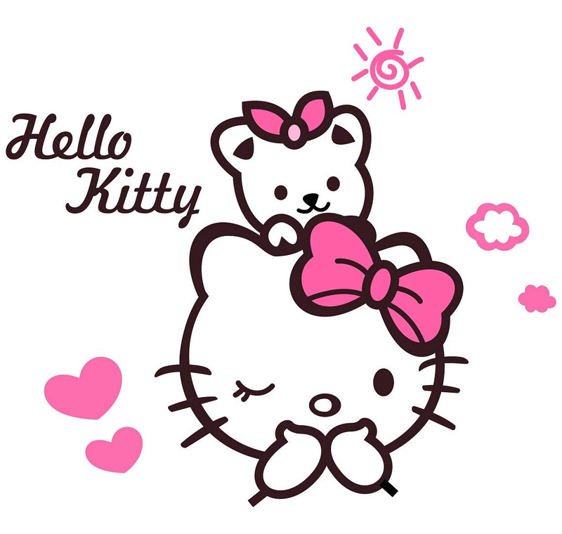 Tuffuk Helo Kitty Large Vinyl Wallstickers for Home Decorations(80 cm x 70 cm)4TZ056