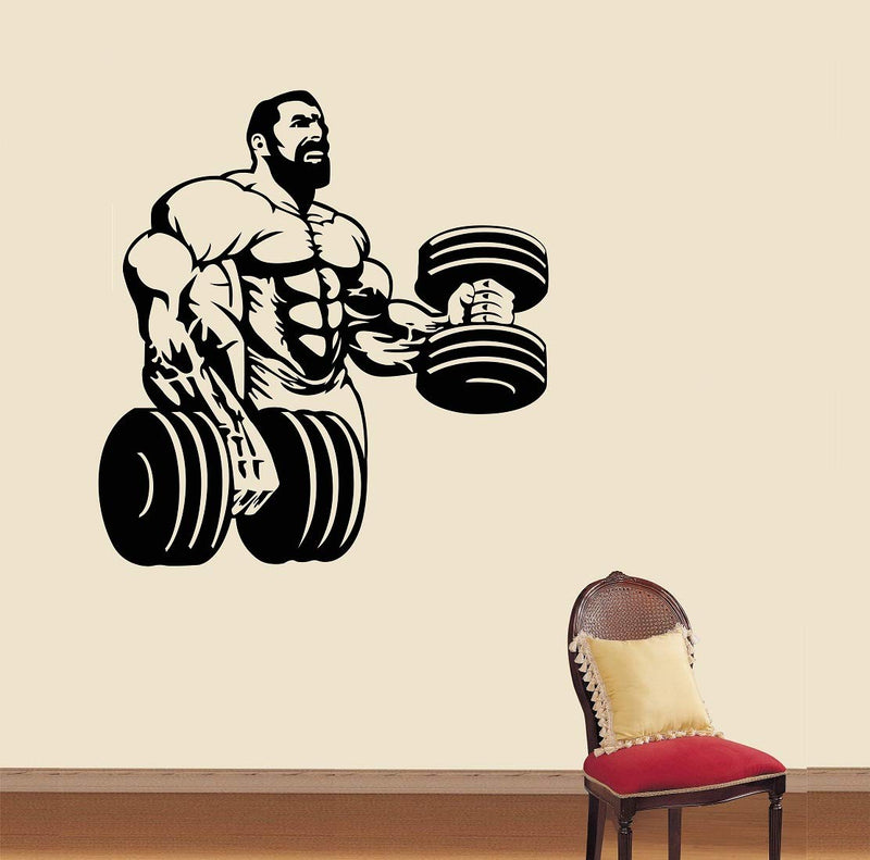 Tuffuk Gym Boy Large Vinyl Wallstickers for Home Decorations(50 cm x 50 cm)4TZ292