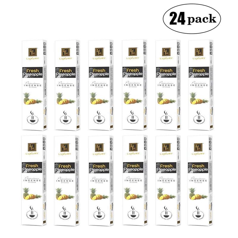 Zed Black Luxury - Pineapple Incense Sticks - Pack of 2 (Total 24 Small Packets) - Fragrance Sticks