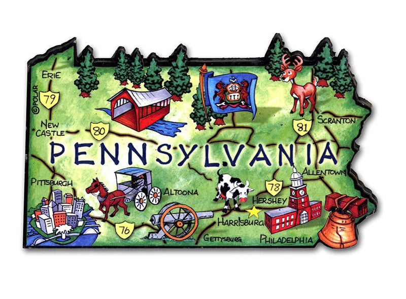 ARTWOOD Magnet - Pennsylvania State MAP