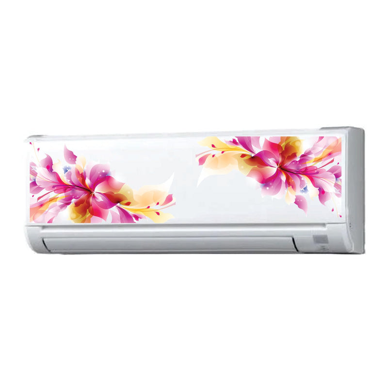 Wall Attraction Abstract Floral AC Sticker for Home air Conditioner Art Size - Standard AX09