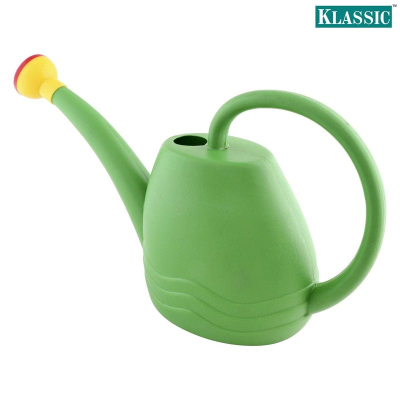 Klassic KWC-02 Premium Watering Can/1.8 Litre Watering Can with Big Hose Pipe for Plants/Garden | Indoor Outdoor Watering Shower Can | Sprinkler for Plants | Watering Hand Bottles for Garden (Green, 1.8 Litre)