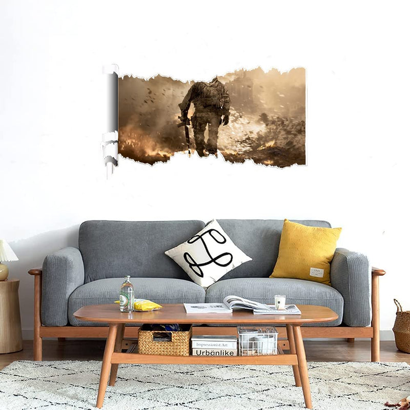 GADGETS WRAP Printed Wall Decal Sticker Scratched Paper Style Wall Decal (90cm x 50cm) - Modern war 2