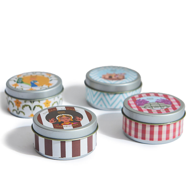 Cities of India Tin Candles Gift Box | Set of 4