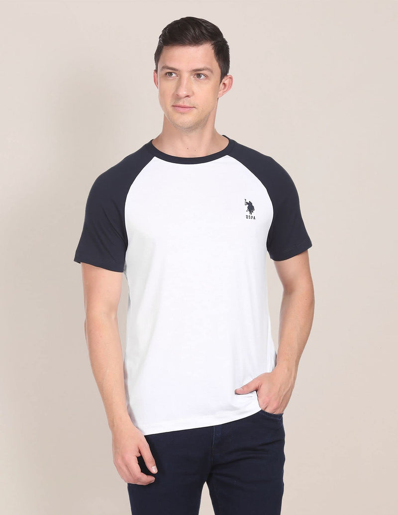 U.S. POLO ASSN. Mens Hs Round Neck Regular Fit T-Shirts (Ustshf0061_White_XXL)