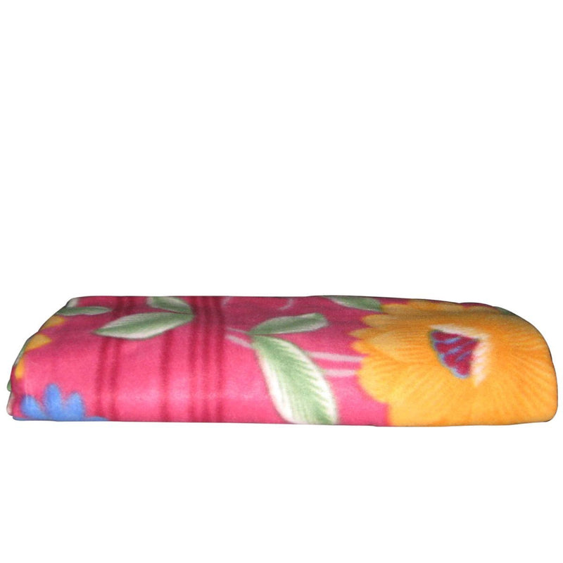 Spangle Multicolour Floral Print Fleece Blanket Single Bed (Set of 3)