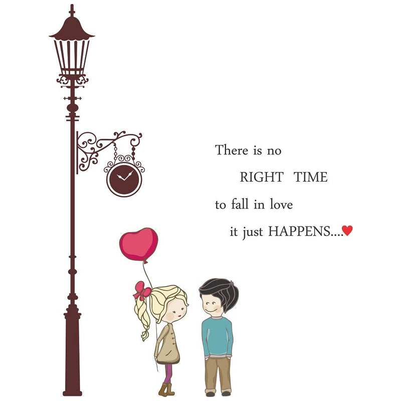 Tuffuk Love Couples Large Vinyl Wallstickers for Home Decorations(130 cm x 100 cm)5TZ409