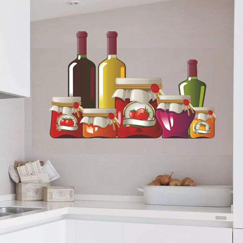 Delight Art Kitchen Utensils Medium Reusable Wall Sticker Size - ( 56*36 ) cm Model id - ( DAMC00608L )