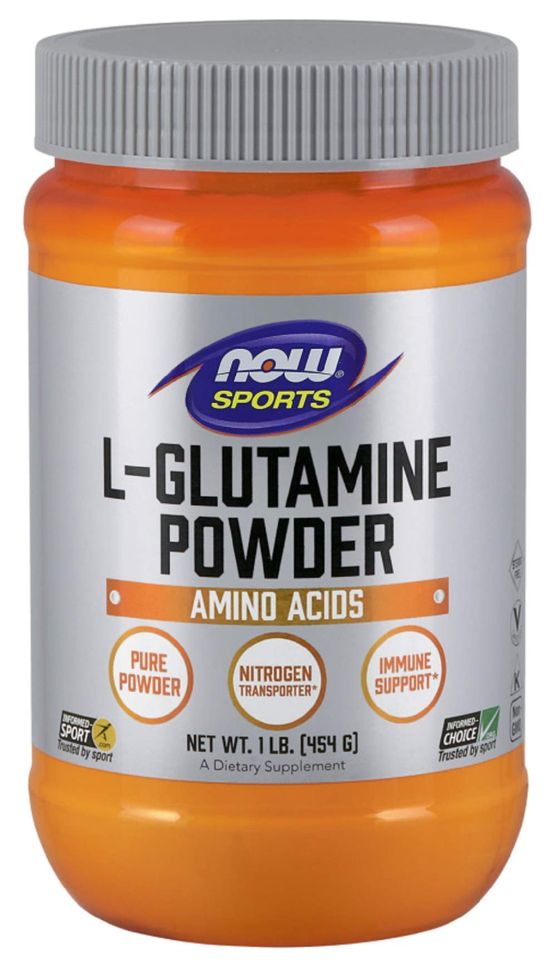 now sports, L-Glutamin powder, now sports, 1lb, 454 gm