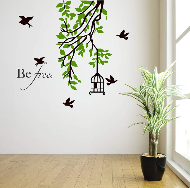 Tuffuk Be Free Tree Large Vinyl Wallstickers for Home Decorations(90 cm x 80 cm)5TZ204