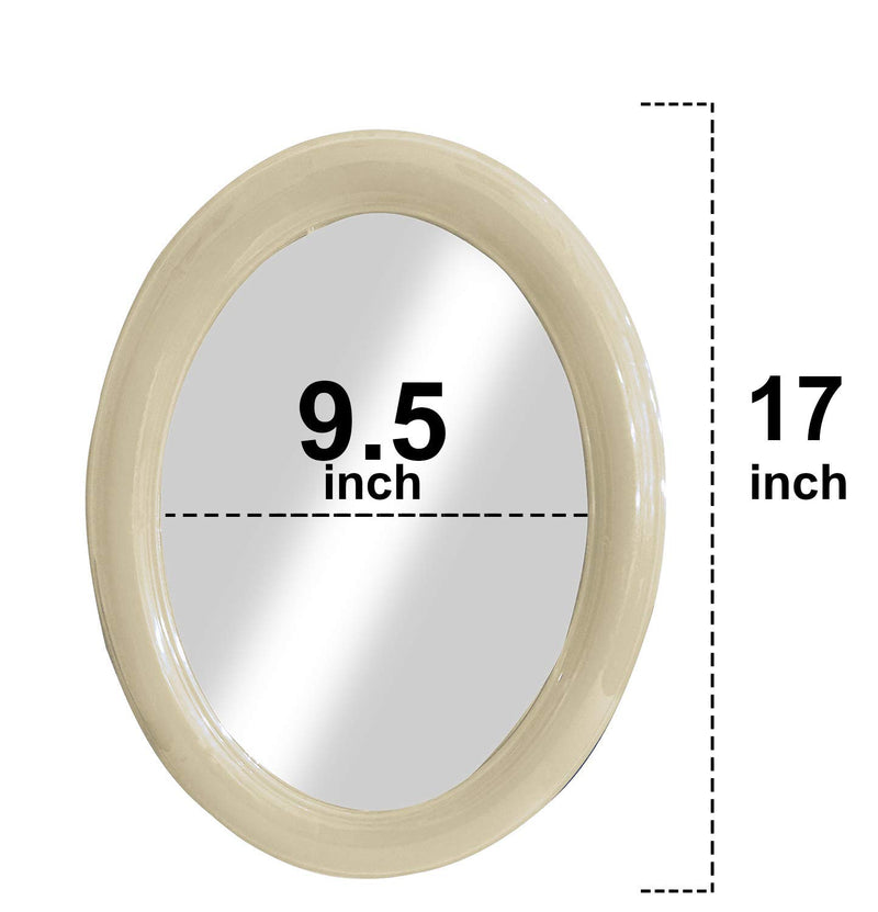 BAAL Wall Mirror for Bathroom Wall Hanging Mirror for Bedroom Bathroom Mirror Pack of 1 (Oval M5)