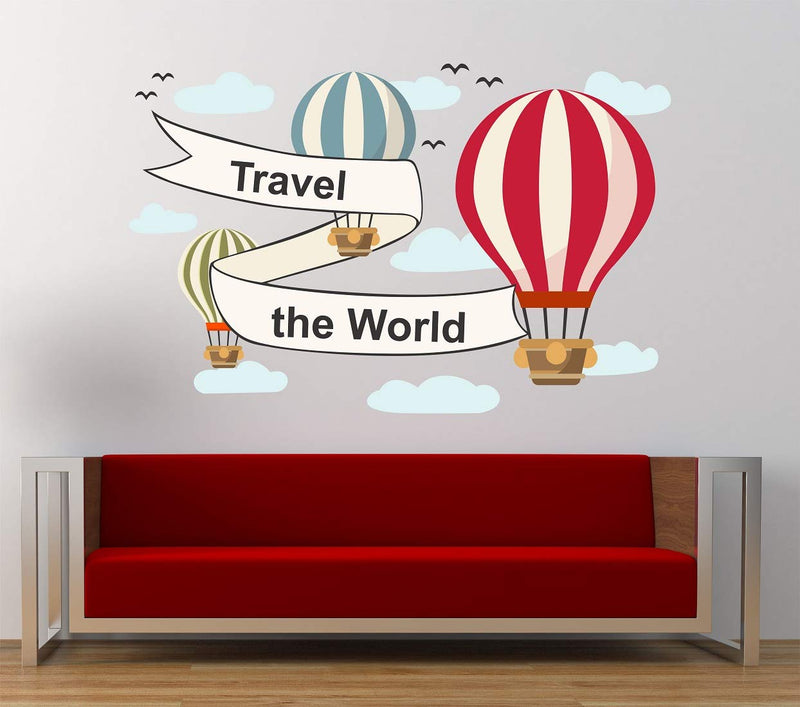 Tuffuk Travel The World Large Vinyl Wallstickers for Home Decorations(50 cm x 80 cm)5TZ404