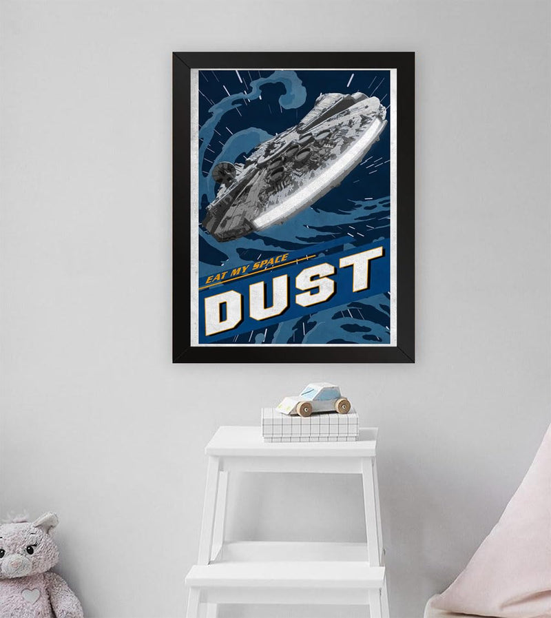 GADGETS WRAP Printed Photo Frame Matte Painting for Home Office Studio Living Room Decoration (11x17inch Black Framed) - Eat My Space Dust