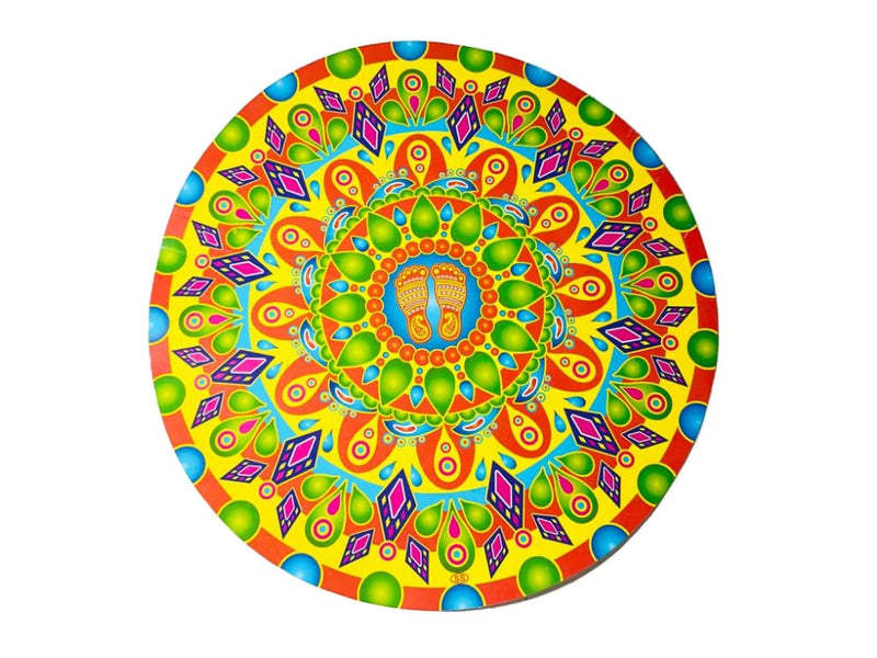 Rangoli Medium Size Sticker Multicolour for Occasions, Diwali, Poonam,in (23x23 cm) Size.