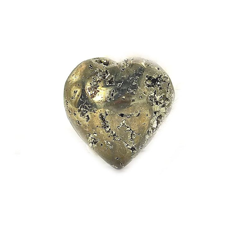 Astroghar Natural Pyrite Crystal Mini 30 mm Raw Uneven Cut Heart for Reiki Healing and Crystal Healing