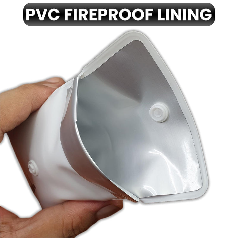 Jeuristic Ashtrays for Cigarettes Pocket Ashtray Pouch - Pack of 4 Premium Fireproof PVC Smell Proof Portable Ashtray Outdoor Butt Disposal Bag Cool Travel Ashtray Cute Fancy Black and White, 3.15 in
