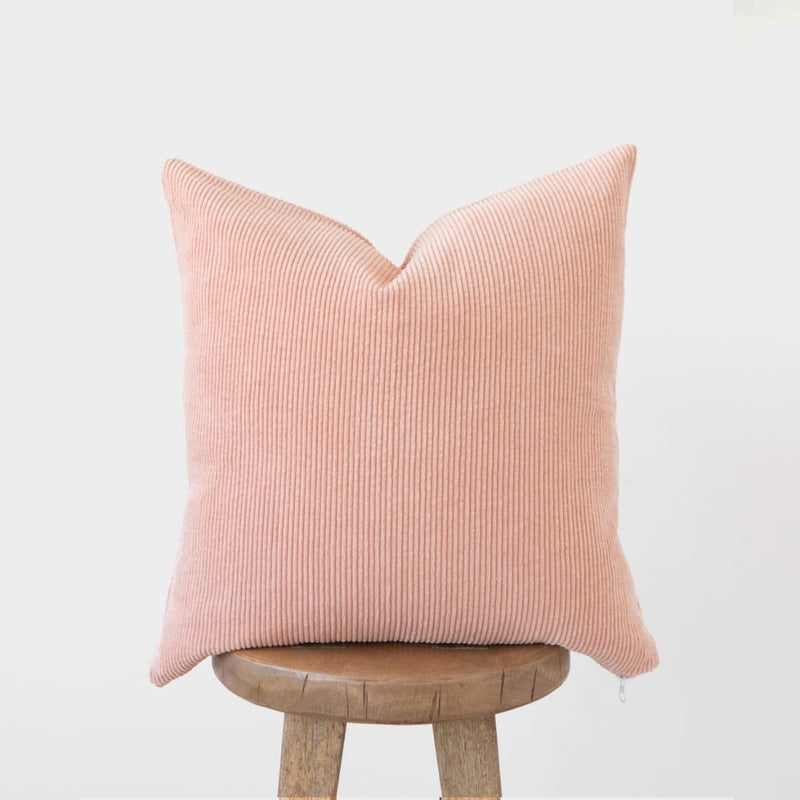 Guffaw / Corduroy/Stripped/Luxury Cushion Covers Standard Size 16"X16" Inches (Peach, 2), 340 TC