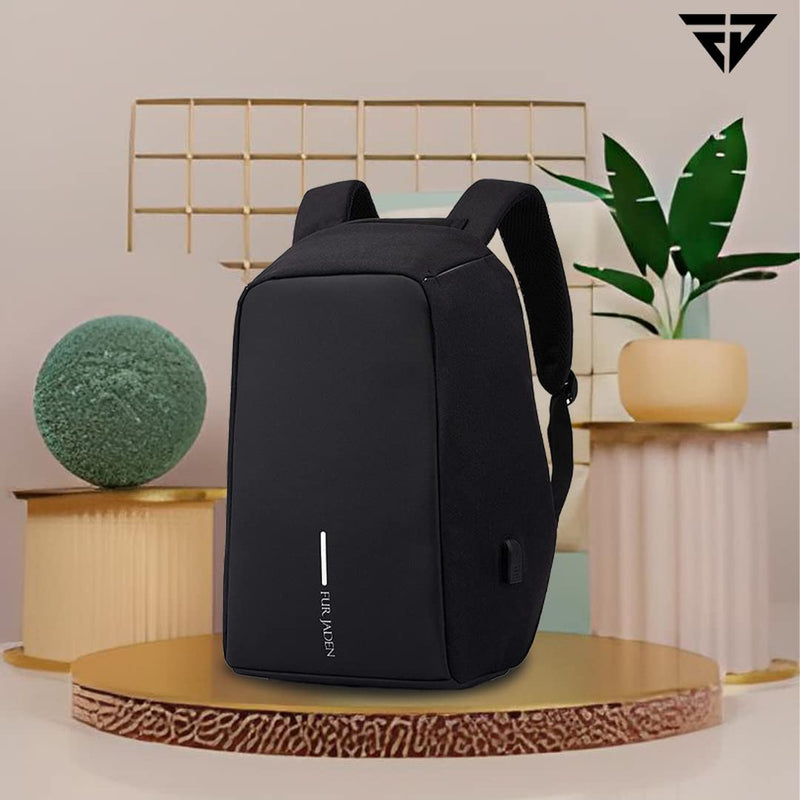 FUR JADEN Anti Theft Backpack 15.6 Inch Laptop Bag with USB Charging Port For Men Women Boys Girls