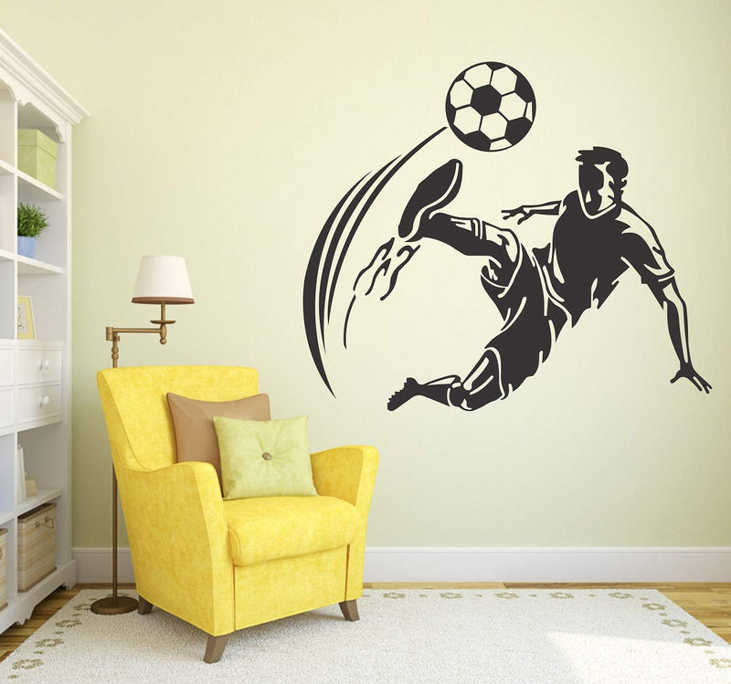 Tuffuk Foot Ball Player Large Vinyl Wallstickers for Home Decorations(70 cm x 60 cm)4TZ306